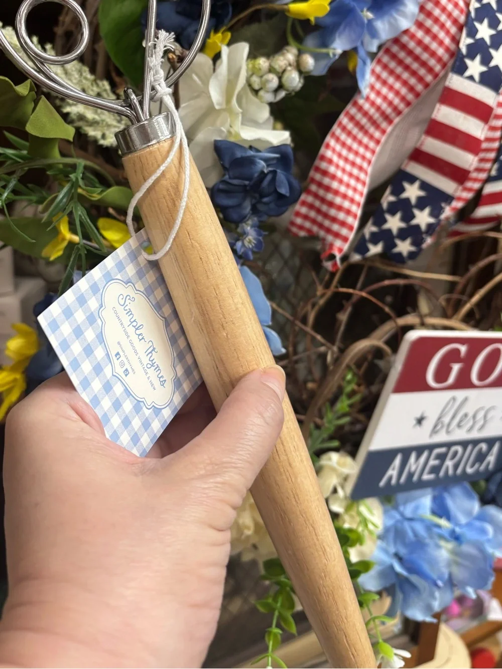 Homesteading USA Farmhouse Wooden DoughwiskWand Natural Wood NEW Final Sale